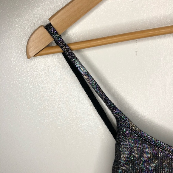 Forever 21 Metallic Purple/Green Crop Top Rib Knit - Picture 8 of 12